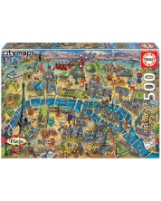 Puzzle Educa od 500 dijelova - Karta Pariza