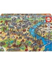 Puzzle Educa od 500 dijelova- Karta Londona 
