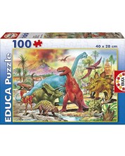 Slagalica Educa od 100 dijelova - Dinosauri