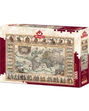 Slagalica Art Puzzle od 1000 dijelova - Antička karta svijeta -1