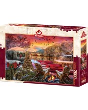 Puzzle Art Puzzle od 2000 dijelova -  U kampu s kamp prikolicom