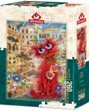 Slagalica Art Puzzle od 260 dijelova - Crvena mačka -1