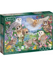 Puzzle Falcon od 1000 dijelova - Sove u šumi, Claire Comerford