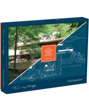 Dvostrana zagonetka Galison od 500 dijelova - Kuća Fallingwater,  Frank Lloyd Wright