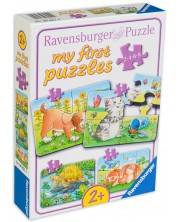 Puzzle Ravensburger 4 u 1 - Slatke životinje