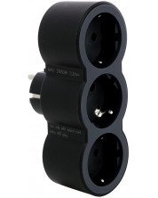 Adapter Legrand - 694519, 3 utičnice, 3680 W, 230 V, 16 A, crno-sive -1