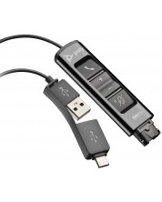 Adapter Plantronics - DA85, USB-A/USB-C/QD, crni