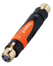 Adapter Bespeco - SLAD525, XLR - XLR, crno/narančasti