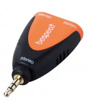 Adapter Bespeco - SLAD225, 3.5 mm/3.5 mm, crno/narančasti -1