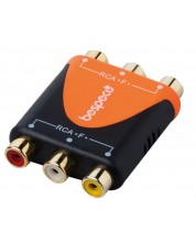 Adapter Bespeco - SLAD345, RCA - RCA, crno/narančasti