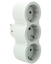 Adapter Legrand - 694518, 3 utičnice, 3680 W, 230 V, 16 A, bijelo-sive -1