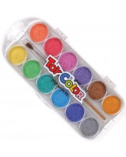 Vodene boje Toy Color - Pearly, 12 boja, Ф30 mm