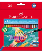 Vodene olovke Faber-Castell Grip - 24 boje