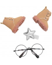 Dodaci za lutke Orange Toys Sweet Sisters - Bež cipele, ukosnica i naočale -1