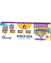 Akrilna boja Adel - Pastelne boje, 25 ml, 6 boja