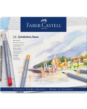 Vodene olovke Faber-Castell Goldfaber Aqua - 24 boje, u metalnoj kutiji -1