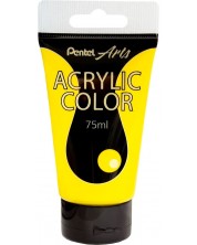 Akrilna boja Pentel - WA3-T12E, žuta, 75 ml