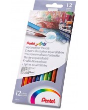 Akvarel olovke u boji Pentel - Arts, 12 boja
