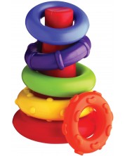 Aktivna igračka Playgro + Learn - Konus s prstenovima u boji -1