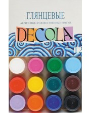 Sjajne akrilne boje Nevskaya palette Decola - 12 boja, 20 ml