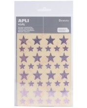 Set naljepnica APLI - Zvijezde, ružičasta zvjezdana prašina, 3 lista