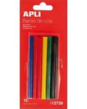 Silikonski ljepljivi štapići u boji APLI – ø 7,5 х 10 cm, 12 komada