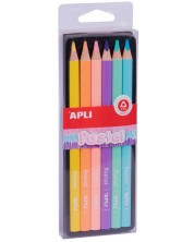Set jumbo olovaka u boji APLI - 6 boja, pastel