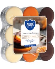Mirisne čajne svijeće Bispol Aura - Čokolada i naranča, 18 komada