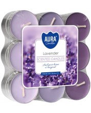 Mirisne čajne svijeće Bispol Aura - Lavender, 18 komada