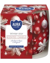 Mirisna svijeća u čaši Bispol Aura - Red Winter Star, 100 g