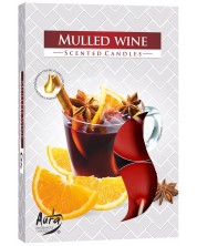 Mirisne čajne svijeće Bispol Aura - Mulled wine, 6 komada -1