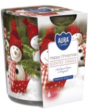 Mirisna svijeća u čaši Bispol Aura - Happy Christmas, 100 g