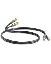 Kabel QED - Performance Audio, 2x RCA/2x RCA, 1 m, crni -1
