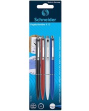 Automatska kemijska olovka Schneider K15 М, mix tijelo, 4 kom. blister