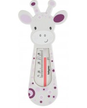 Termometar za kupaonicu Babyono - Bijela žirafa i ljubičasti krugovi -1