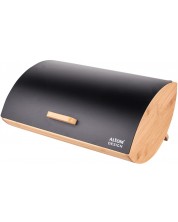 Kutija za kruh od bambusa ADS - Black, 35 x 25 x 15.5 cm