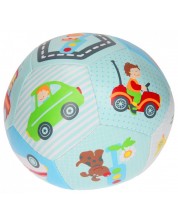 Mekana lopta za bebe Happy World - 14 cm, plava -1