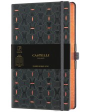 Dnevnik Castelli Copper & Gold - Rice Grain Copper, 13 x 21 cm, s linijama
