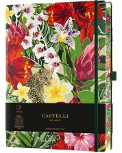 Dnevnik Castelli Eden - Leopard, 13 x 21 cm, s linijama