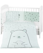 Set za spavanje za bebe od 6 dijelova KikkaBoo - Bear with me, Mint, 70 х 140 cm -1