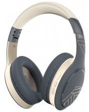 Bežične slušalice s mikrofonom PowerLocus - P19, sivo/bijele -1