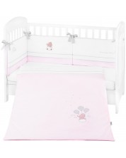 Set za spavanje za bebe KikkaBoo Dream Big - 2 dijela, ružičasti, 60 x 120 cm -1