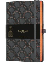 Dnevnik Castelli Copper & Gold - Art Deco Copper, 13 x 21 cm, s linijama -1
