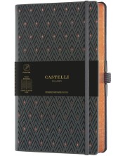 Bilježnica Castelli Copper & Gold - Diamonds Copper, 13 x 21 cm, s linijama