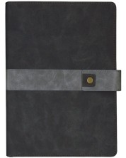 Bilježnica Lastva Prima - B5, crna, s gumbom -1