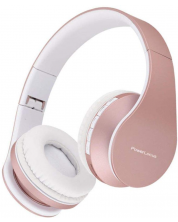 Bežične slušalice PowerLocus - P1, ružičasto/zlatne -1