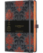 Bilježnica Castelli Copper & Gold - Baroque Copper, 9 x 14 cm, na linije