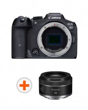 Kamera bez ogledala Canon - EOS R7, Black + Objektiv Canon - RF 50mm, F/1.8 STM