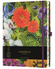Dnevnik Castelli Eden - Orchid, 13 x 21 cm, s linijama