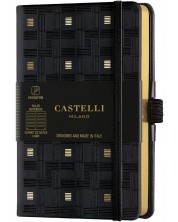Bilježnica Castelli Copper & Gold - Weaving Gold, 9 x 14 cm, bijeli listovi